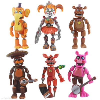 6ชิ้นเซ็ต FNAF Five Nights At Freddy S Freddy Bonnie Foxy Fazbear PVC Action Figures ของเล่นเด็กวันเกิดคริสต์มาสของขวัญ