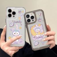 For IPhone 14 Pro Max IPhone Case Thickened TPU Soft Case Clear Case Shockproof Moon Rabbit Compatible with For 12 Pro Max