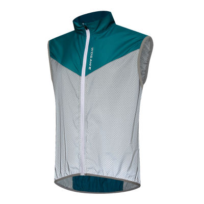 WOSAWE Reflective Cycling Vest Windproof Rear Mesh Breathable Mtb Bike Ciclismo Jersey Sports Running Hiking Gilet Bicycle Vest