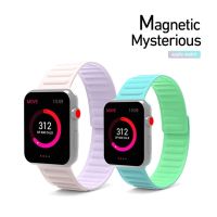 ┅ For Apple Watch iwatch Sport silicone band Magnetic Closure loop bracelet Wristband ultra 49mm S8 7 6 5 4 SE 42 44 45 38 40 41mm