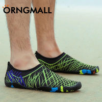 ORNGMALL รองเท้าใส่ลุยน้ำว่ายน้ำผู้หญิงรองเท้าน้ำผู้ชายรองเท้าแตะชายหาดรองเท้าขนาดใหญ่บำบัดด้วยน้ำรองเท้าผ้าใบเสริมสำหรับผู้ชายรองเท้าหลากสีสำหรับผู้ชาย