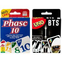 T.P. TOYS UNO 《SAVE#2》 UNO PHASE 10 + UNO BTS เกมส์อูโน่ เกมส์กระดาน แพคคู่ รวมจำนวน 2 ชิ้น