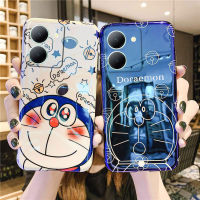 เคส Vivo Y36 Y02A Y02ลายการ์ตูนโดราเอมอนน่ารักพร้อมกล้องป้องกันบลูเรย์ซิลิโคนนิ่ม เคสโทรศัพท์ Vivo Y36ใหม่ 2023 เคสโทรศัพท์