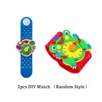 2/6/12Pcs New DIY 3D EVA Foam Craft Sticker Handmade Watch Clock Learning Kids Kindergarten Educative Games New Toys ZXH