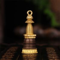 Tibetan Buddhist supplies fine copper Gadangta pagoda stupa gawu box