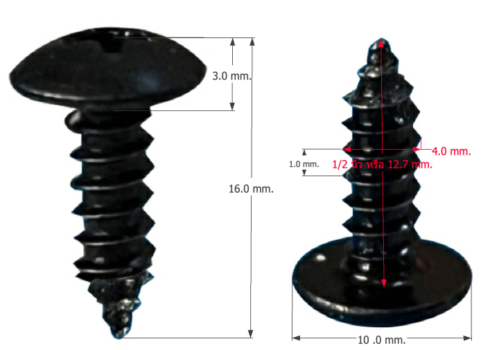 สกรูดำ-8x1-2-นิ้ว-น๊อตประกอบลำโพง-สกรูเกลียวปล่อยดำ-น๊อตเกลียวปล่อย-น๊อตดำ-น๊อตหัวร่มดำ-เกลี่ยวปล่อยดำ-น๊อตตู้ลำโพง-สกรูดำตะแกรงลำโพง