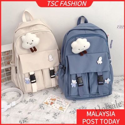 【hot sale】☂ C16 TSCfashion Schoolbag female Korean version Harajuku ulzzang high school student ins style simple large capacity Backpack