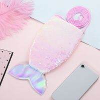 กระเป๋าสตางค์ Unisex Sequin Zipper กระเป๋าสตางค์น่ารักกระเป๋าหางปลา