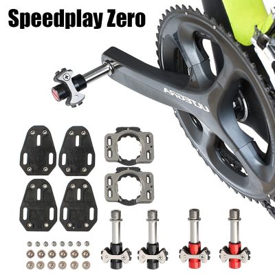 แป้นเหยียบจักรยาน Speedplay Zero ของแท้ที่ปั่นจักรยานแบบมืออาชีพอุปกรณ์เหยียบจักรยานเพิ่มความเร็วล็อกไทเทเนียมอัลลอย