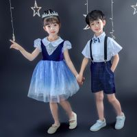Childrens Choir Performance Suit for Childrens Day of Backband Pants Boys Primary and Secondary School Students stage dress