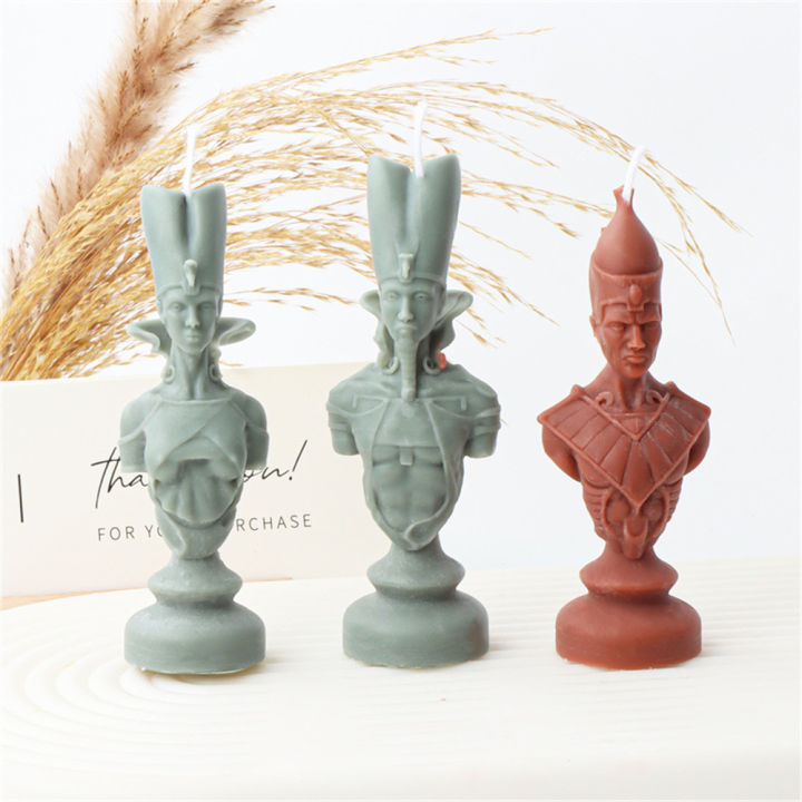 sacrificial-soldier-resin-plaster-silicone-model-candle-mold-chess-queen-ancient-greek