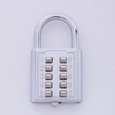 Anti-theft Button Combination Padlock Digit Push Password Lock Zinc Alloy Security Lock Suitcase Luggage Coded Lock Cupboard Cabinet Locker Padlock