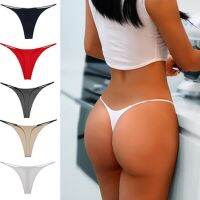 HOT★Womens thong sexy ice silk exercise yoga t-pants low-waisted bikini trackless underwear