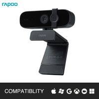 Rapoo C280 Webcam 2K HD With USB2.0 With Mic Rotatable Cameras For Live Broadcast Video Calling Conference With Cover