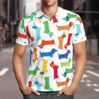 2023 NEW Style Anime Polo Homme Animal Dogs 3D Printed Men Shirts Casual Hombres Streetwear Polo Shirt Short Sleeve Boys Ropa Mens Clothes-77New product，Can be customization