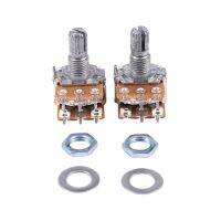 2 Pcs B50K 50K Ohm 6 Terminals Dual Linear Rotary Taper Potentiometers