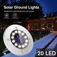 8 12 20 Led Underground Led Solar Power Garden Ground Buried Light Floor Parking Path Lights Plug Lawn Lamp Waterproof