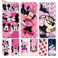 TPU Silicone Cover Pink Mickey Mouse For Huawei P40 P30 P20 Pro P10 P9 P8 Lite E Plus 2019 2017 Phone Case