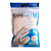 HYCARE Sense Examination Gloves ถุงมืออนามัย ไฮแคร์เซนส์ มีแป้ง ผิวเรียบ 10 ชิ้น 1 แพ็ค