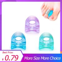 ◇ 2pcs Green/Blue/Purple Soft Silicone Big Gel Toe Separator Hallux Valgus Thumb Corrector Orthotics Foot Care Tool Pedicura Items