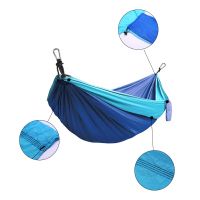 Outdoor Hammock Portable Garden Hammock Sports Home Travel Camping Swing Canvas Stripe Hang Bed Hammock Double Single People