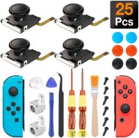 Switch Joypad Left/Right Replacement Repair Kit For Nintendo Switch Controller Thumb Sticks Sensor 3D Joystick Metal Buckles Controllers