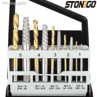 STONEGO 10Pcs/Set Convenient Cobalt Left Hand Drill Bit Broken Bolt Damaged Screw Extractor Set with Metal Case