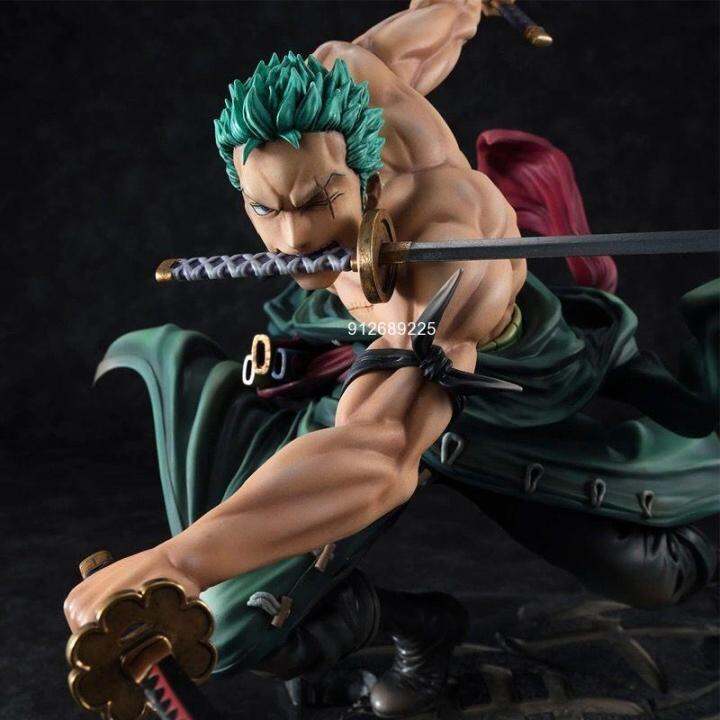 ใหม่12ซม-ภาพอนิเมะ-gk-roronoa-zoro-สามใบมีด-sa-สูงสุดของสะสมรูปปั้นอะนิเมะมังงะตุ๊กตาขยับแขนขาได้โมเดลของเล่นเด็ก