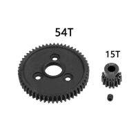 เฟืองตรงแบบโลหะเหล็ก54T 32P 15T 17T 19T เกียร์ Motor Pinion สำหรับแทร็กซัสสแลช4X4 Stampede 4X4 VXL Rustler 4X4 E-Revo T-Maxx