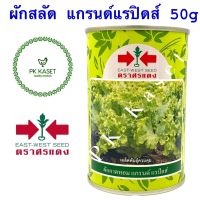 เมล็ดผักกาดหอม ผักสลัด ขนาด 50 g แกรนด์ แรปิดส์ ตราศรแดง กระป๋อง