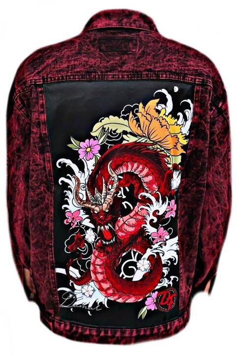 JAKET JEANS LEPIS GAMBAR PRIA TERBARU/ JAKET JEANS PRINTING / JAKET