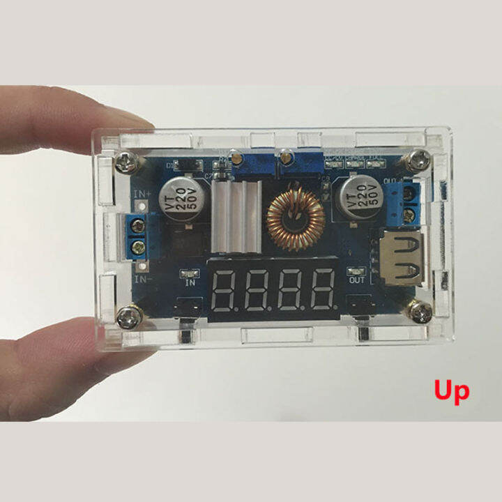 โมดูลแสดงผลแรงดันไฟฟ้าและ-cv-พร้อมเปลือก5a-75w-5-36v-ถึง1-25-32v-dc-dc-ลดแรงดันไฟฟ้าโมดูลพร้อมโวลต์มิเตอร์และแอมมิเตอร์