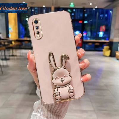 Andyh New Design For Vivo S1 S1 Pro Case Luxury 3D Stereo Stand Bracket Smile Rabbit Electroplating Smooth Phone Case Fashion Cute Soft Case