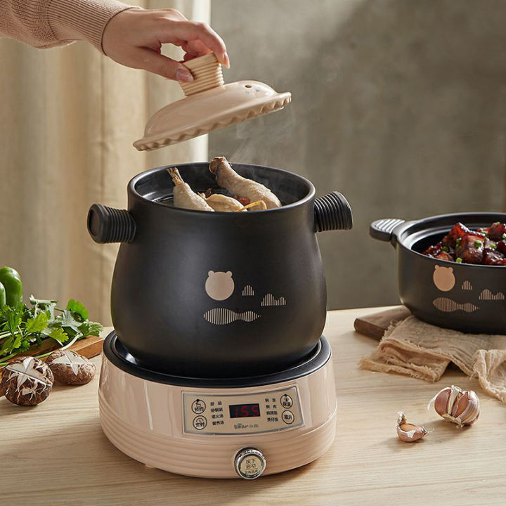 Electric Stew Pot Ceramic Porridge Cooking Baby Pot Making Soup Artifact  Household 3 People 4 Health Care Electric Casserole Pot