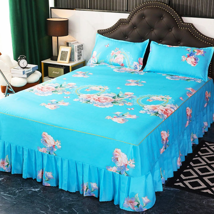 hot-1pcs-ผ้าคลุมเตียงแฟชั่นผ้าปูที่นอนผ้าฝ้ายนุ่มสำหรับ-kingqueen-ขนาดคู่เดี่ยวบ้าน1-5m1-8m-เตียงผ้าปูที่นอน