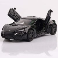 {AhQ ornaments} 1:36 Lykan Hypersport ล้อแม็กดึงกลับรถรุ่นไฟเสียง D Iecast ยานพาหนะของขวัญของเล่นสำหรับเด็กผู้ชาย A221