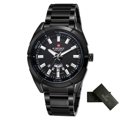 NAVIFORCE Brand Men Watches Business Quartz Watch Mens Stainless Steel Band 30M Waterproof Date Wristwatches Relogio Masculino