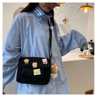 2022 New Wild Diagonal Bag Multifunction Student Girl Japanese Harajuku Female Canvas Small Bag