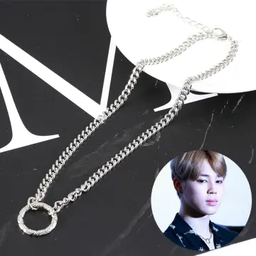 SHIDOMI KPOP BTS Kim Taehyung Pearl Beads Choker Necklace Men