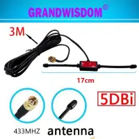 GrWi RF Antenna 5dBi 433mhz 868mhz antenna DAB / DAB Car Radio fm Reinforced CMMB Patch car antena SMA Male Plug 3M Cable