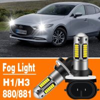 2X 880 881 H27W/2 H1 H3 High Power LED Car Bulbs H27 Auto LED Fog Lamp DRL Daytime Running Vehicle External Lights White 12V