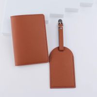 D0LF Portable PU Leather Passport Cover with Luggage Tags Holder Case Organizer Card Travel Protector Organizer