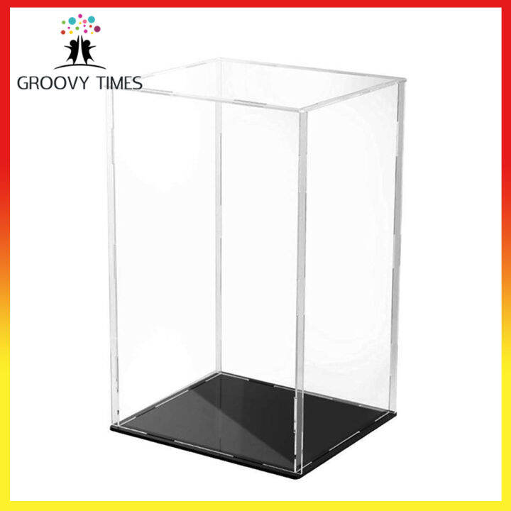 Multisize Clear Acrylic Display Case Cube Countertop Box Stand Riser