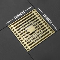 Floor Water Drain Stripe Cover Matt Black Rose Gold  Brushed Nickel Antique Bronze for Bathroom Kitchen Garden Balcony Drainage Traps Drains