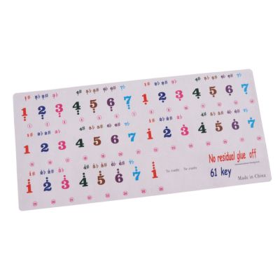 ：《》{“】= Transparent 61 Key Piano Decal Keyboard Instrument Parts For Beginner 23.5X11.2Cm