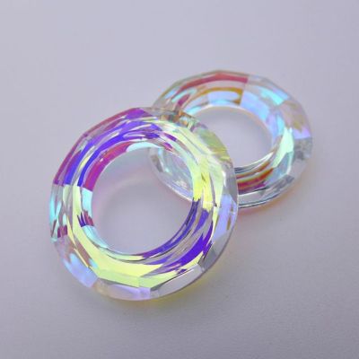 2ชิ้น30มิลลิเมตร Ab แหวนที่มีสีสันจี้เครื่องประดับคริสตัลสำหรับคริสตัลชิ้นส่วนโคมไฟปริซึมเครื่องประดับแขวนการตกแต่งบ้าน Diy