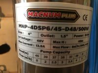 MACNUM ?? ปั๊มบาดาล DC MNP-4DSP6/45-D48/500W  บ่อ 4นิ้ว น้ำออก 1.5นิ้ว ดูดลึก 45m โซล่าเซลล์ ปั๊มบาดาลโซล่าเซลล์ ปั๊มน้ำ ปั๊มโซล่าเซลล์