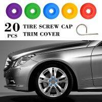 20Pcs Cap 17mm/0.7 quot; Car Hub Nuts Rims Lugs Bolts Rust Screw Covers Protection Cover Red Yellow Blue Green 【hot】