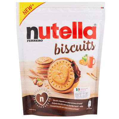 Nutella Ferrero Biscuit นูเทลล่า บิสกิต สอดไส้โกโก้ผสมเฮเซนัท 193.2 กรัม