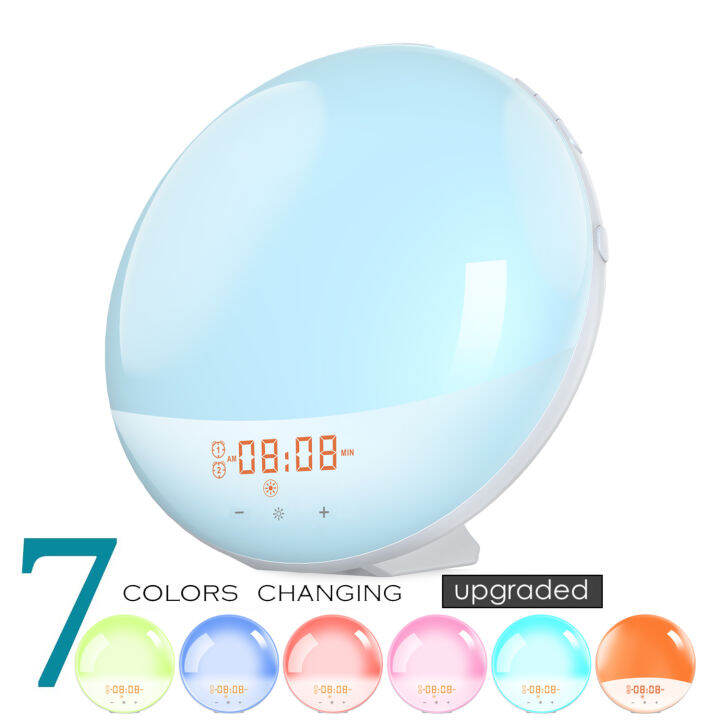 Multifunctional Light Smart Clock Table Lamp with FM Radio Alarm Clock